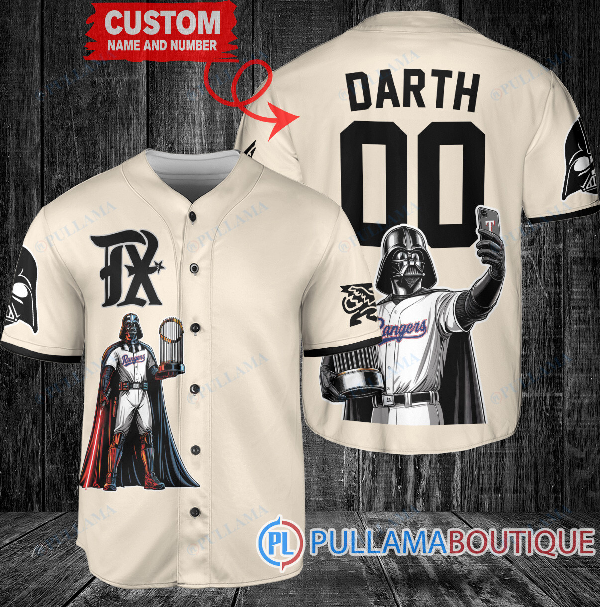 Baltimore Orioles x Darth Vader Star Wars with Trophy Baseball Jersey White