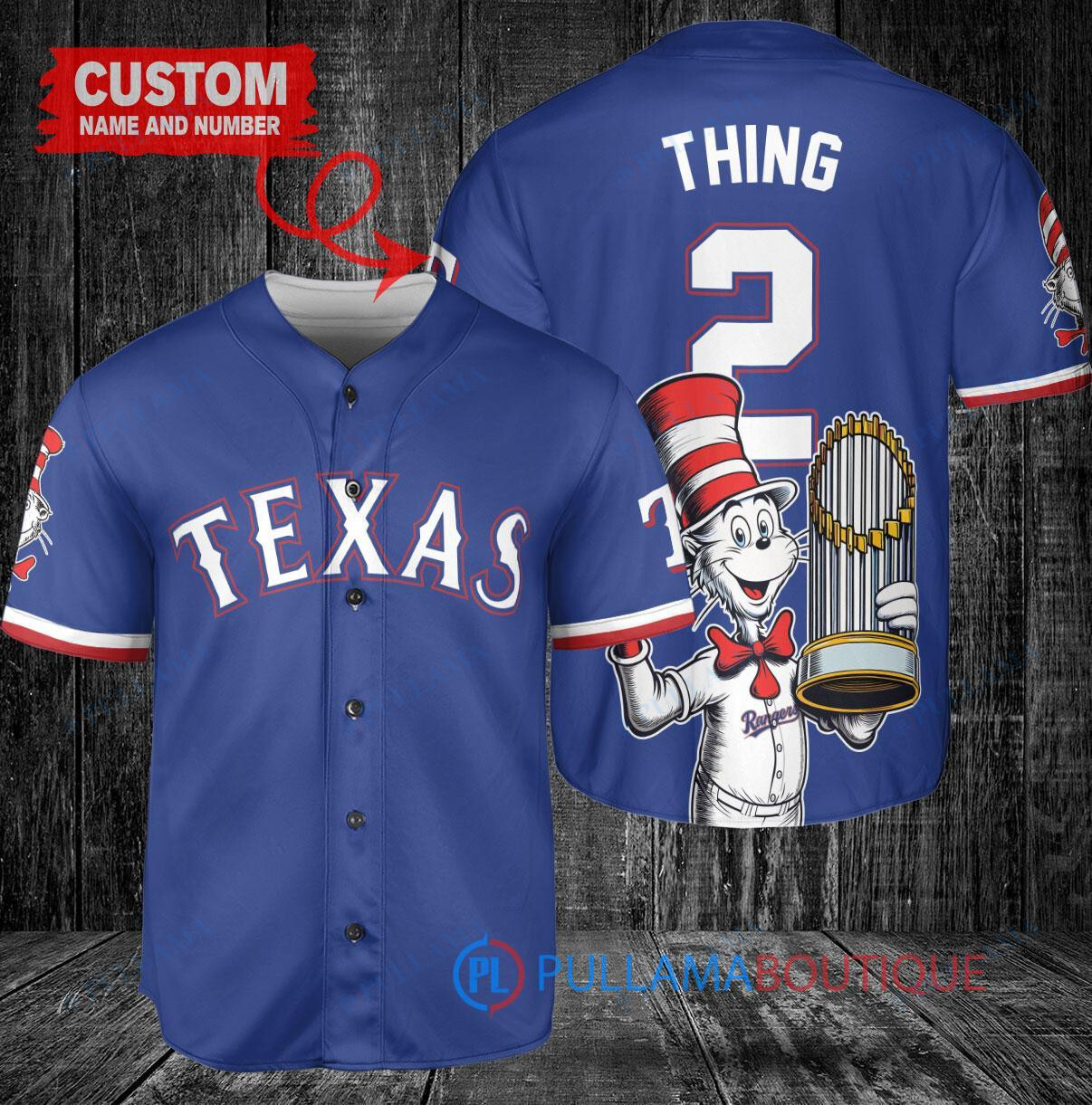 Chicago White Sox x Dr Seuss with World Series Trophy Custom Baseball Jersey Black