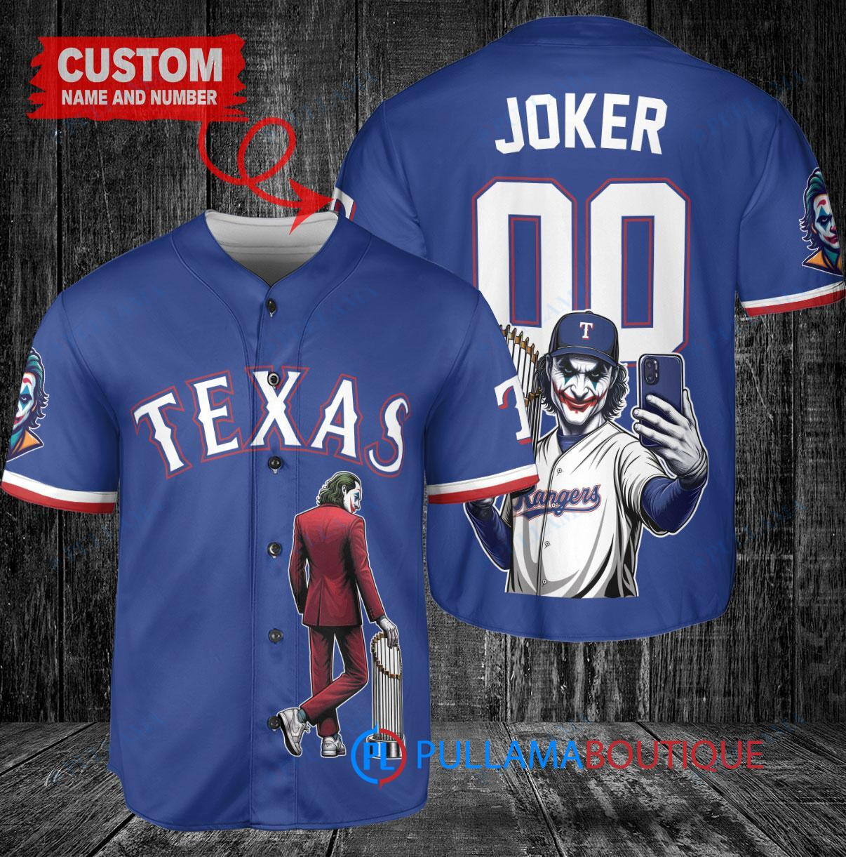 New York Mets x Joker DC Comics with Trophy Custom Baseball Jersey Royal