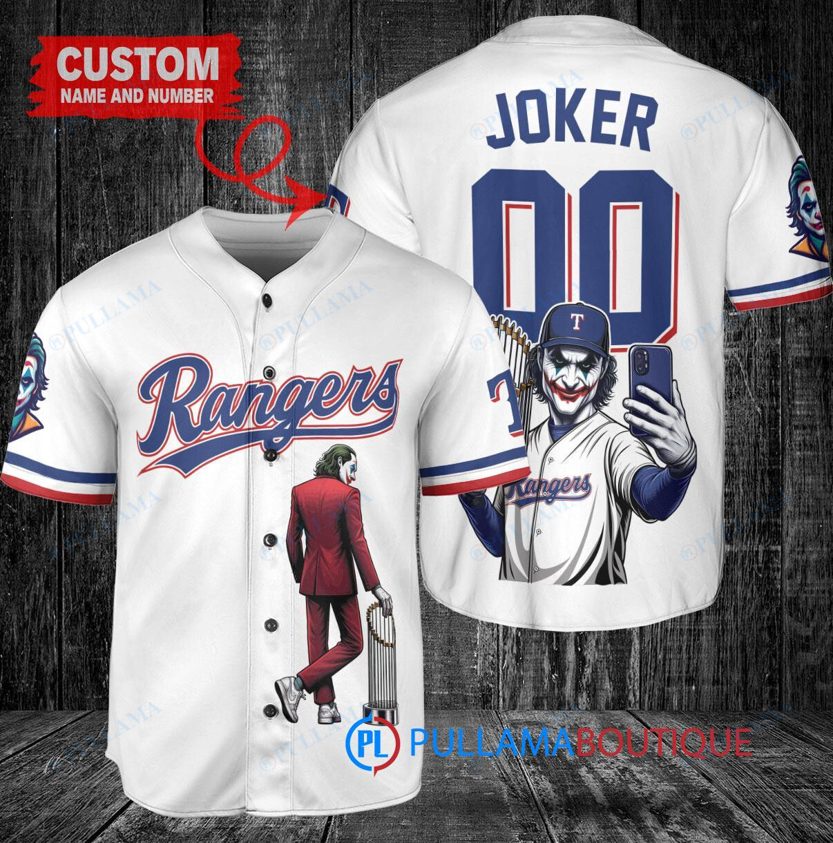 San Diego Padres x Joker DC Comics with Trophy Custom Baseball Jersey Tan