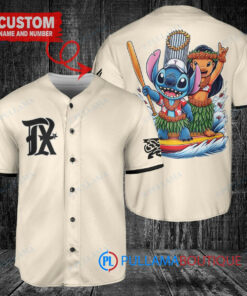 Texas Rangers x Lilo & Stitch with Trophy Baseball Jersey Cream