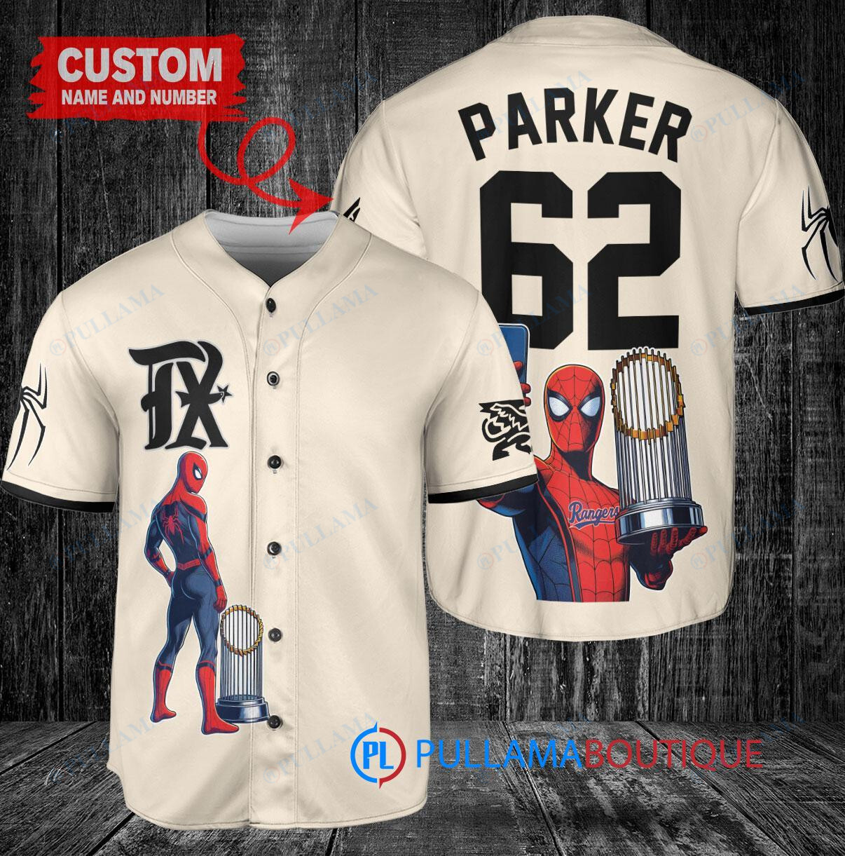 Arizona Diamondbacks x Marvel Spiderman with Trophy Custom Baseball Jersey Sand