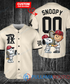 Texas Rangers x Snoopy and Charlie Brown with Trophy Baseball Jersey Cream