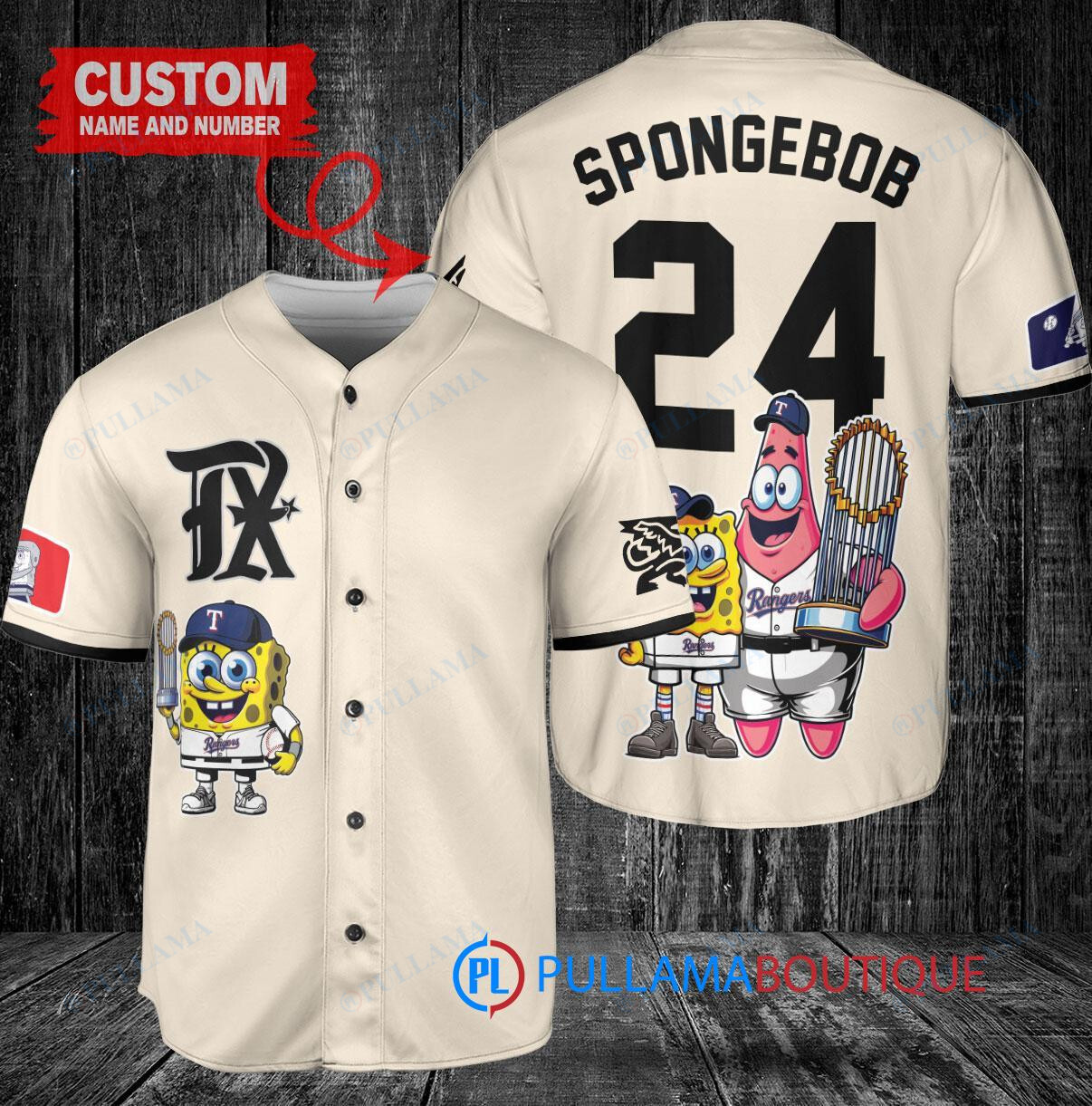 Seattle Mariners x SpongeBob SquarePants with Trophy Custom Baseball Jersey Aqua