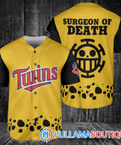 Trafalgar Law One Piece Minnesota Twins Baseball Jersey