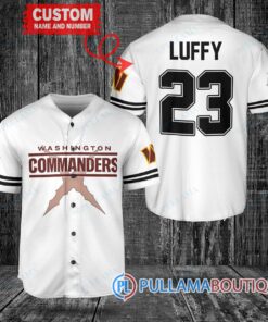 Washington Commanders Luffy After Timeskip One Piece Straw Hats Custom Baseball Jersey