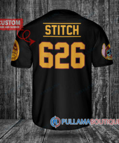 Washington Commanders Stitch Custom Baseball Jersey Black