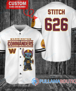 Washington Commanders Stitch Custom Baseball Jersey White