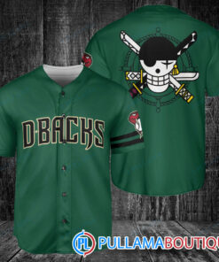 Zoro One Piece Straw Hats Arizona Diamondbacks Baseball Jersey