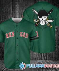 Zoro One Piece Straw Hats Boston Red Sox Baseball Jersey