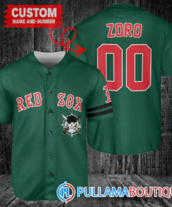 Zoro One Piece Straw Hats Boston Red Sox Custom Baseball Jersey