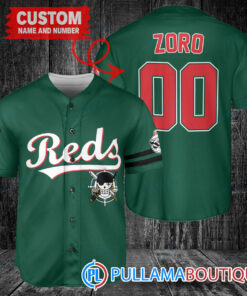 Zoro One Piece Straw Hats Cincinnati Reds Custom Baseball Jersey