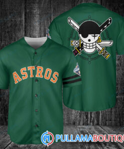 Zoro One Piece Straw Hats Houston Astros Baseball Jersey