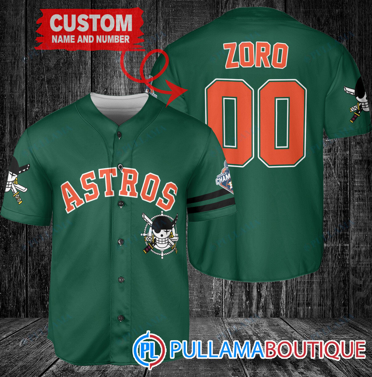 Zoro One Piece Straw Hats Los Angeles Dodgers Custom Baseball Jersey