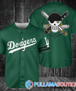 Zoro One Piece Straw Hats Los Angeles Dodgers Baseball Jersey