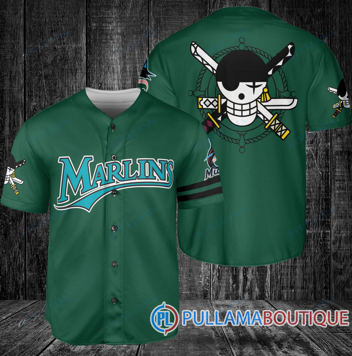 Zoro One Piece Straw Hats Tampa Bay Rays Baseball Jersey