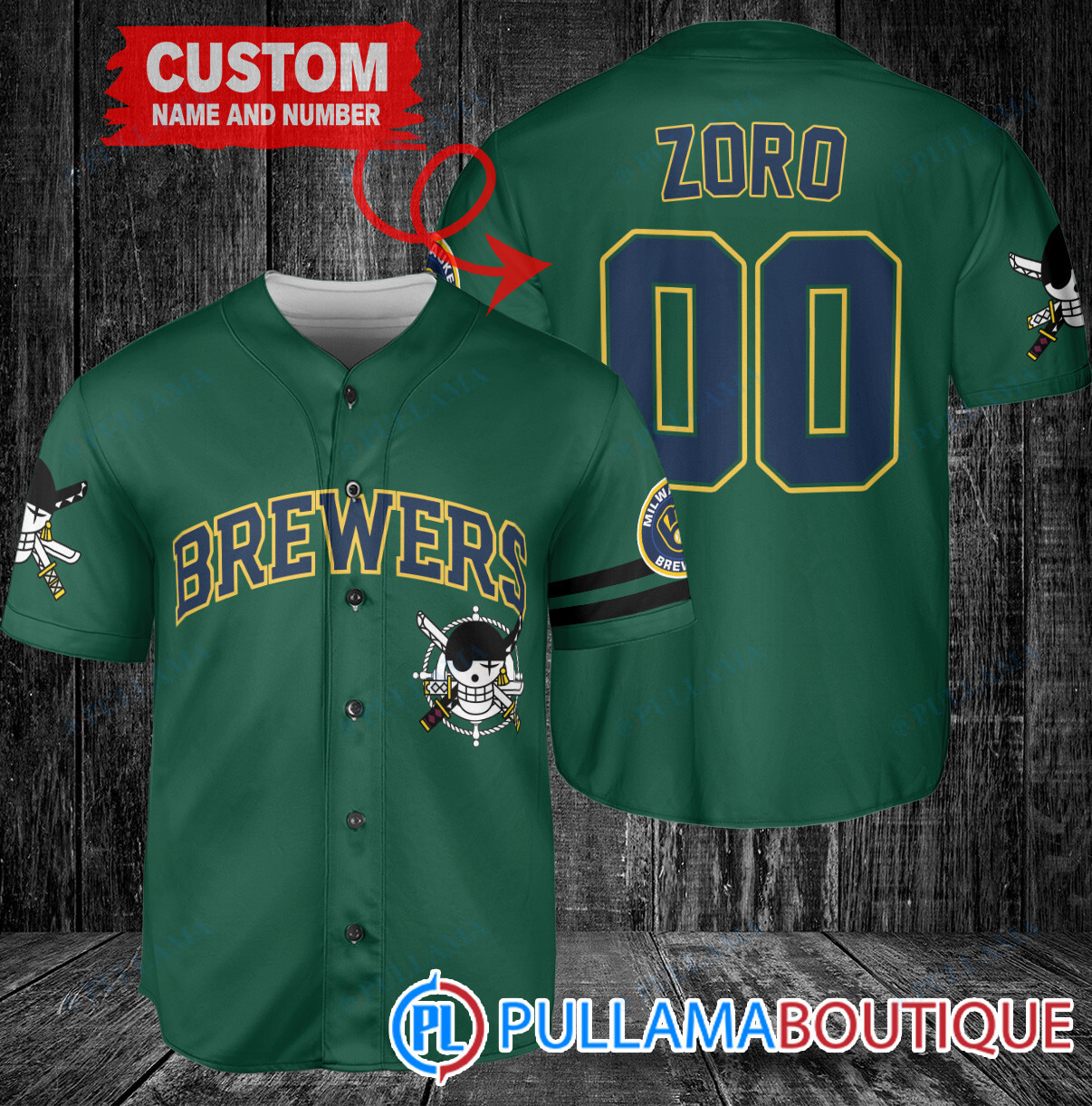 Zoro One Piece Straw Hats Arizona Diamondbacks Custom Baseball Jersey