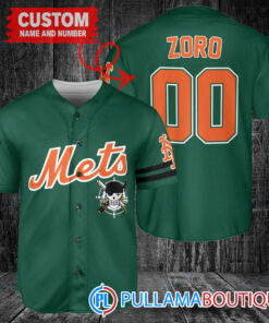 Zoro One Piece Straw Hats New York Mets Custom Baseball Jersey