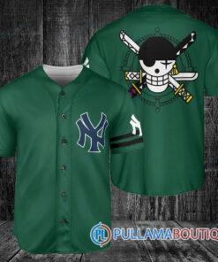 Zoro One Piece Straw Hats New York Yankees Baseball Jersey