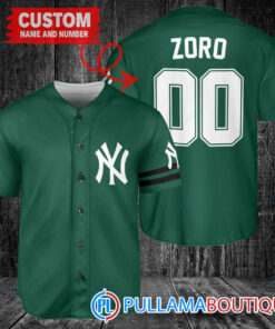 Zoro One Piece Straw Hats New York Yankees Custom Baseball Jersey