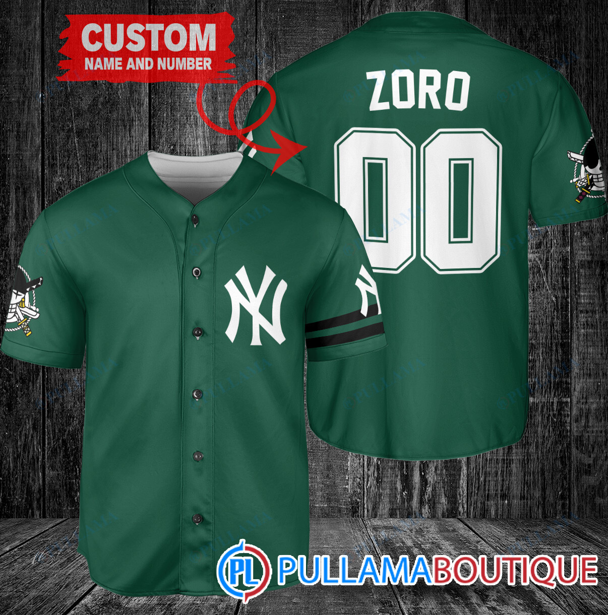 Zoro One Piece Straw Hats Houston Astros Custom Baseball Jersey