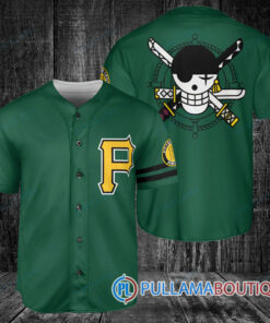 Zoro One Piece Straw Hats Pittsburgh Pirates Baseball Jersey