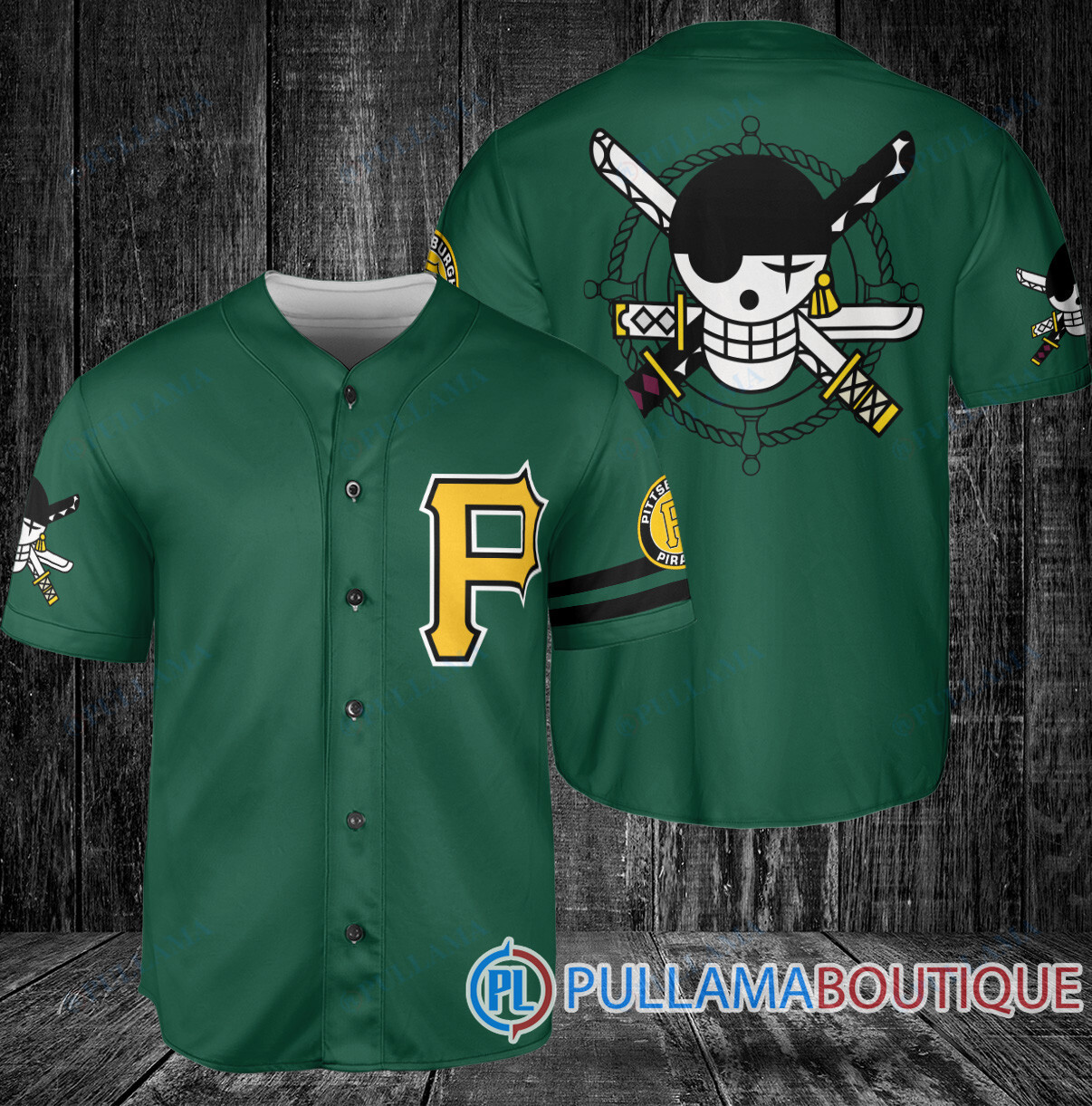 Zoro One Piece Straw Hats Oakland Athletics Baseball Jersey