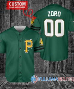 Zoro One Piece Straw Hats Pittsburgh Pirates Custom Baseball Jersey