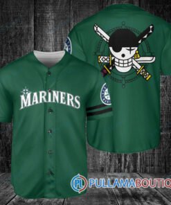 Zoro One Piece Straw Hats Seattle Mariners Baseball Jersey