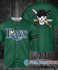 Zoro One Piece Straw Hats Tampa Bay Rays Baseball Jersey