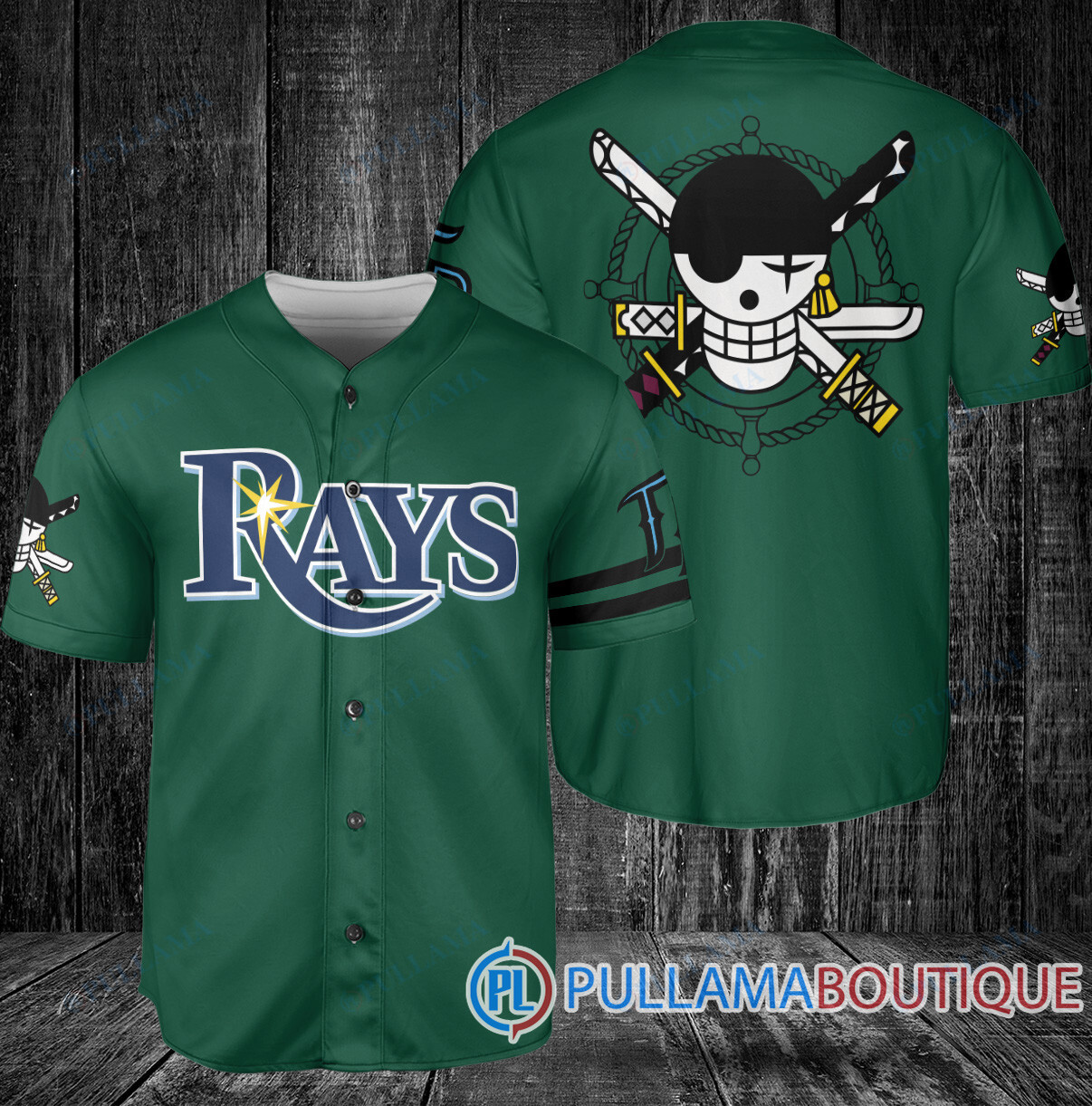 Zoro One Piece Straw Hats Miami Marlins Baseball Jersey