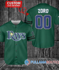 Zoro One Piece Straw Hats Tampa Bay Rays Custom Baseball Jersey